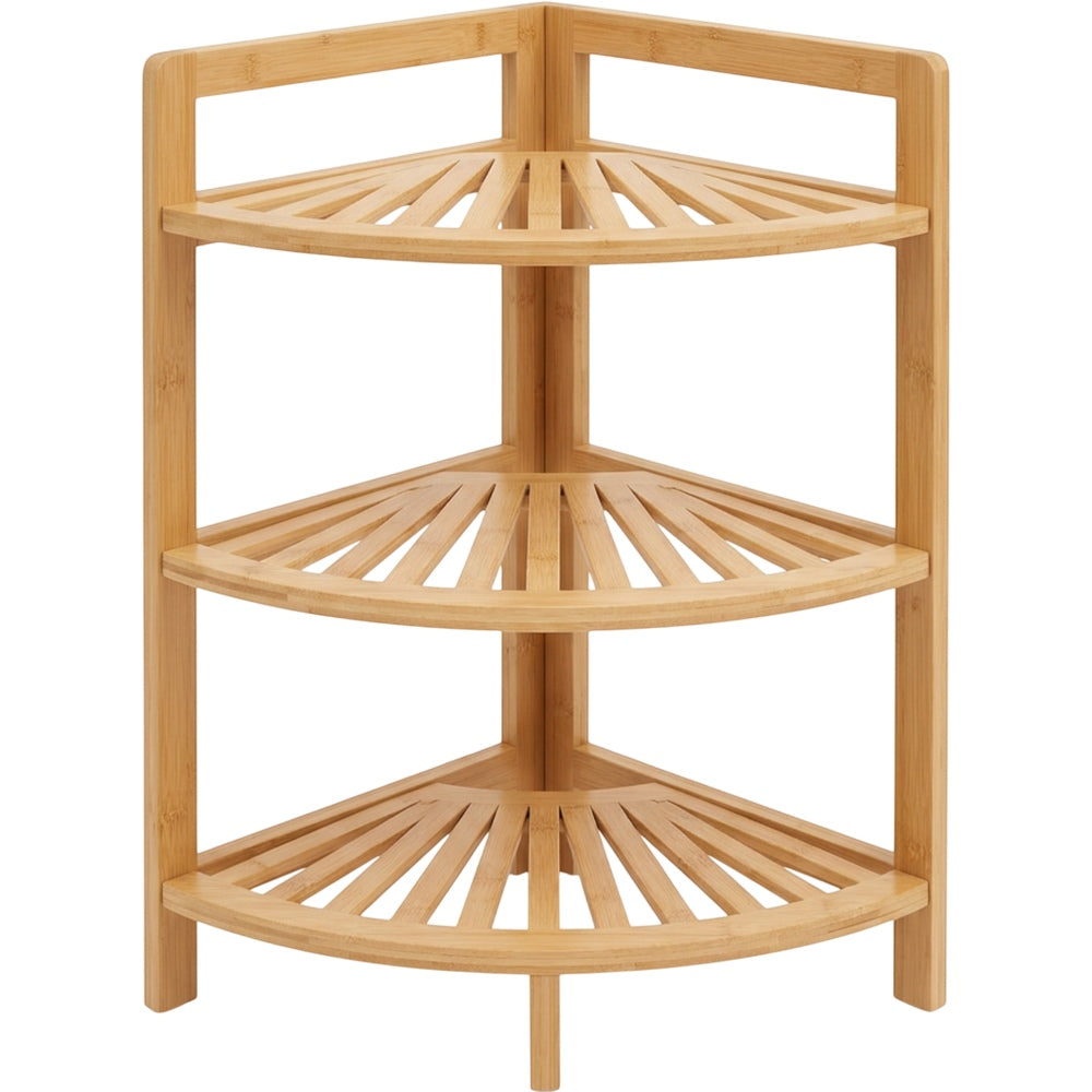 Biont Three-Tier Corner Bamboo Plant Stand 80 cm Natural - Product view