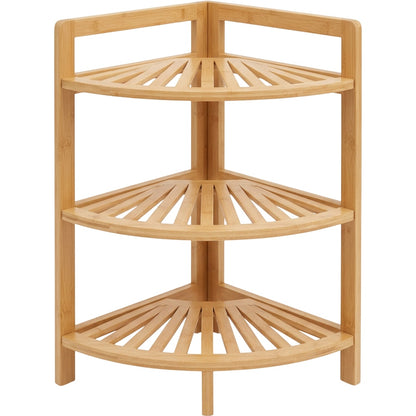 Biont Three-Tier Corner Bamboo Plant Stand 80 cm Natural - Product view