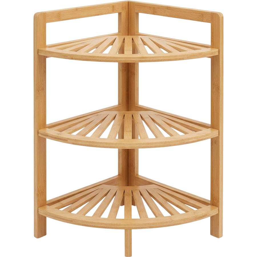 Biont Three-Tier Corner Bamboo Plant Stand 80 cm Natural