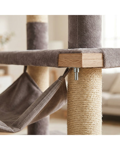 Biont Multi-Level Double-Perch Cat Tree 165 cm Warm Gray - Detail view