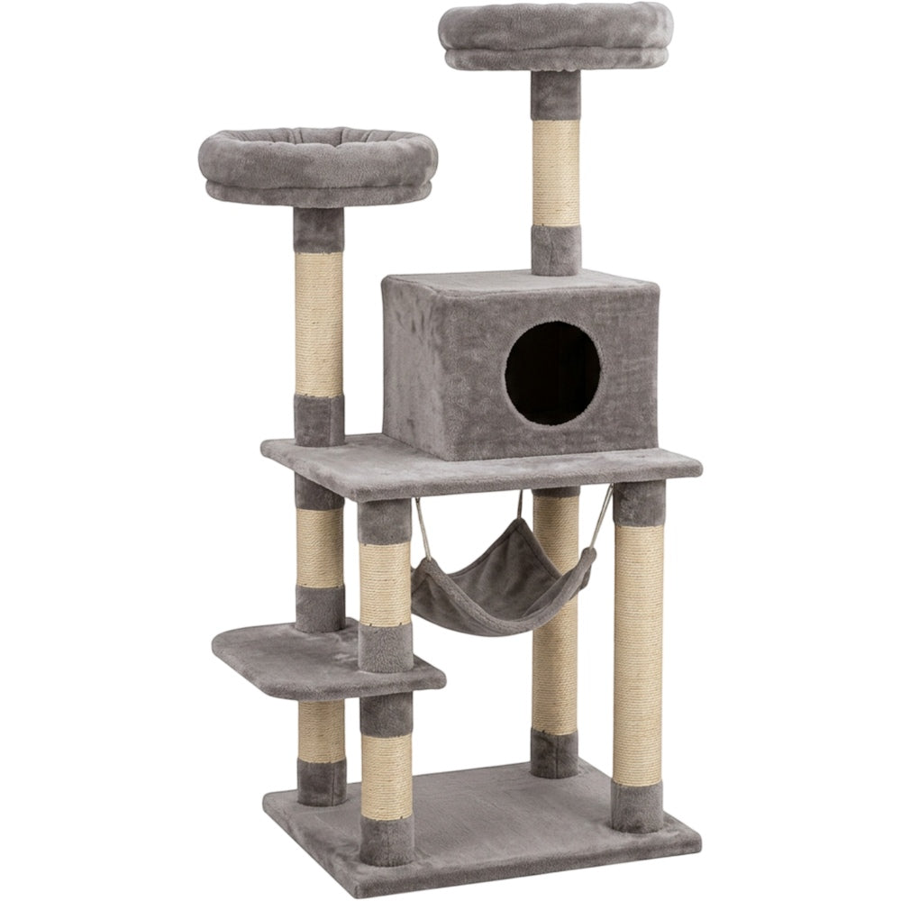 Biont Multi-Level Double-Perch Cat Tree 165 cm Warm Gray - Product view
